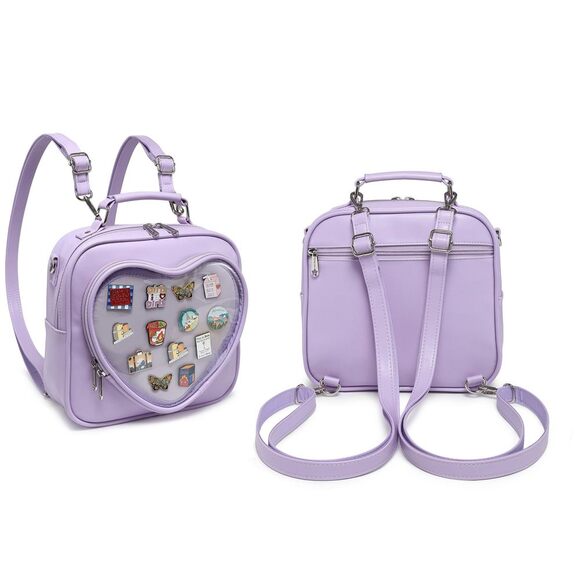 Modern Dopamine Color Ita Satchel Multi Purpose Backpack Crossbody Satchel Hea - Picture 7 of 9